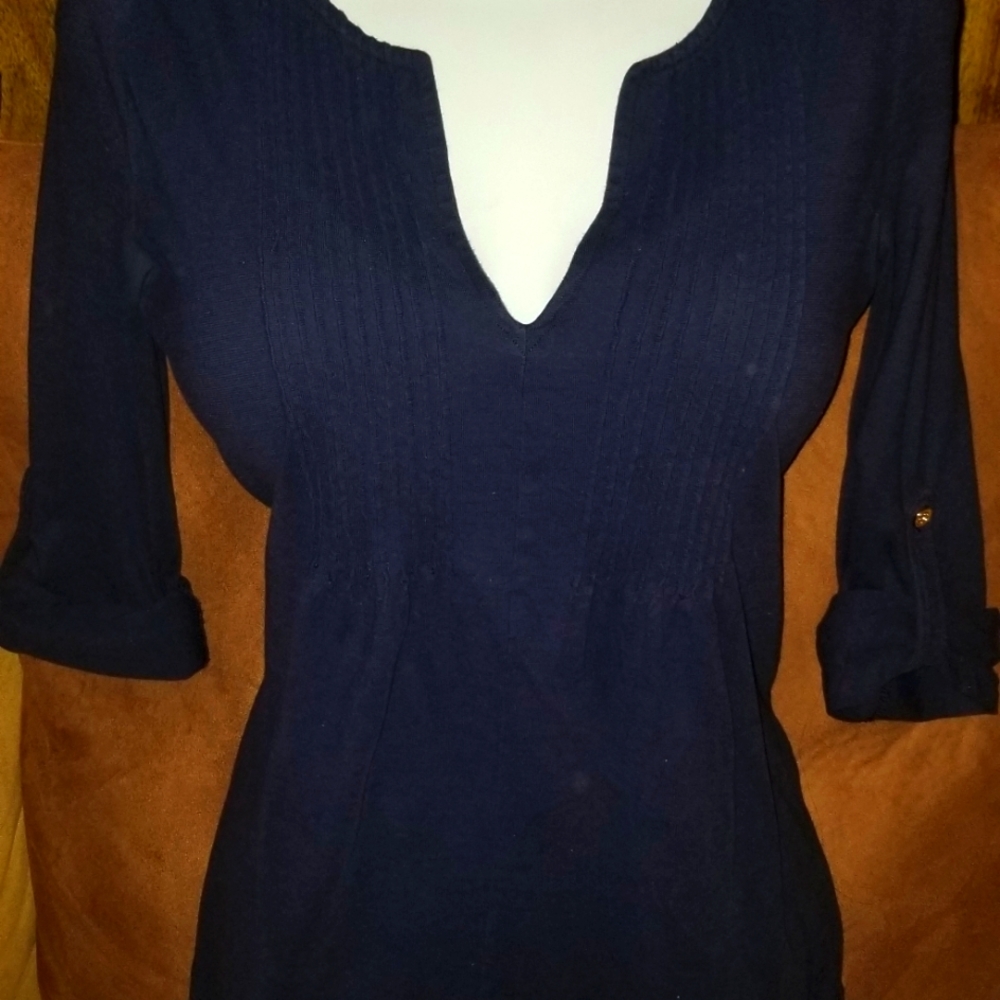 Lilly Pulitzer 3/4 Rollup Sleeve Blouse